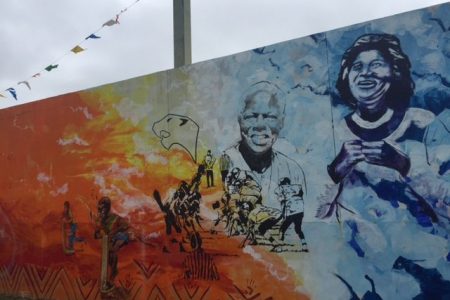 Mural at Shakespeare Park in 2016.