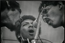 Cyril, Ivan, and Aaron Neville perform at Jazz Fest in 1977.